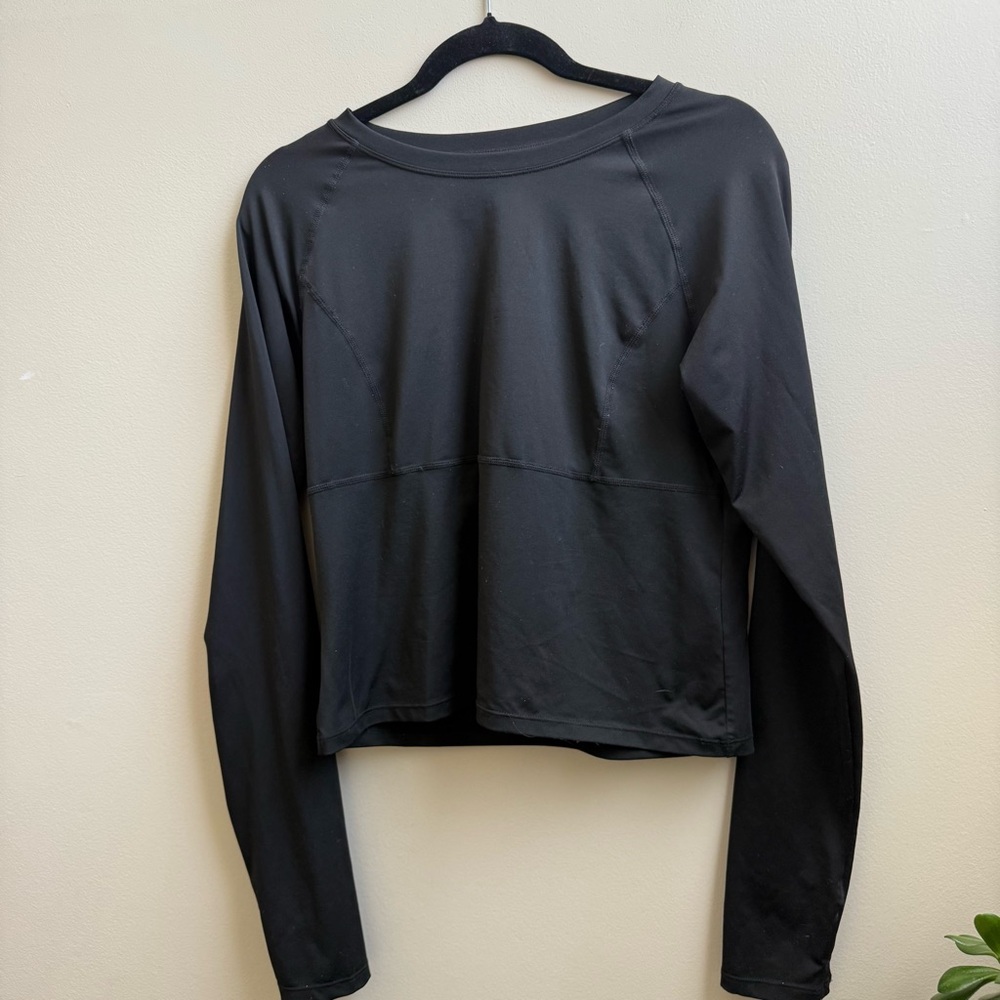 Halara black long sleeve workout top Size XL